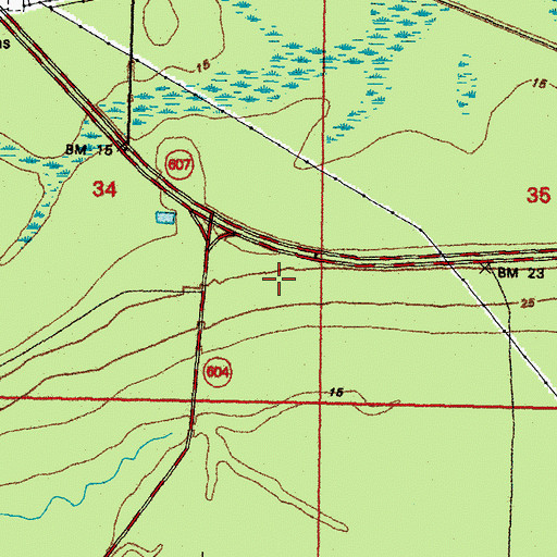 Topographic Map of Westonia Lookout, MS