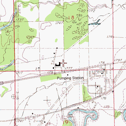 Topographic Map of Westside School, MS