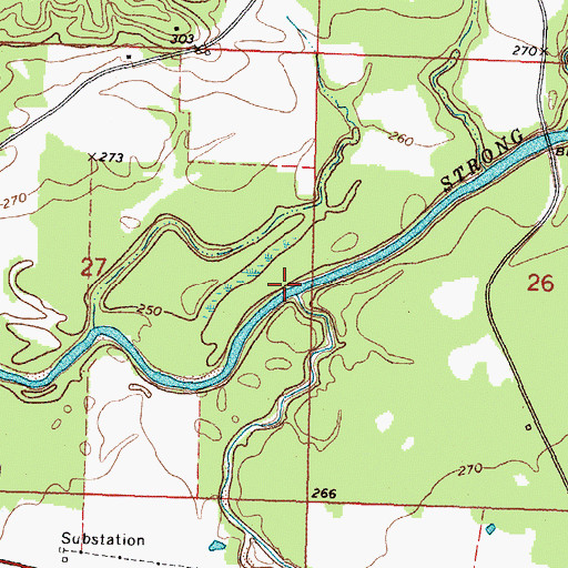 Topographic Map of Westville Creek, MS