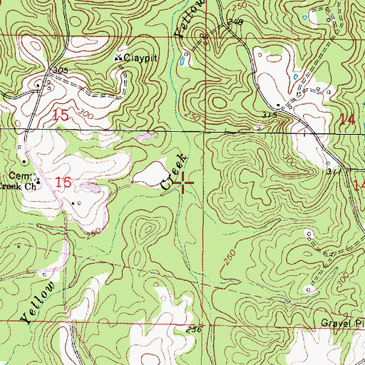Topographic Map of Whetstone Branch, MS