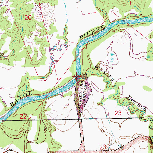 Topographic Map of Whisky Branch, MS