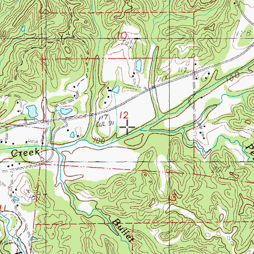 Topographic Map of White Creek, MS