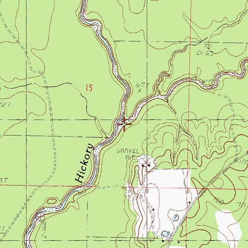 Topographic Map of White Cypress Creek, MS