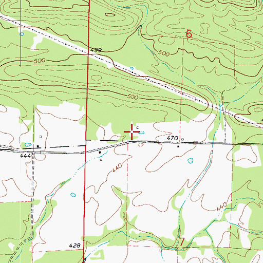 Topographic Map of Union Grove School (historical), AR