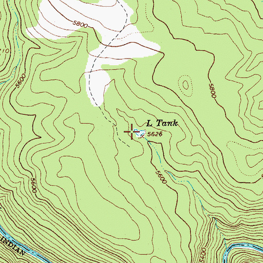 Topographic Map of L Tank, AZ