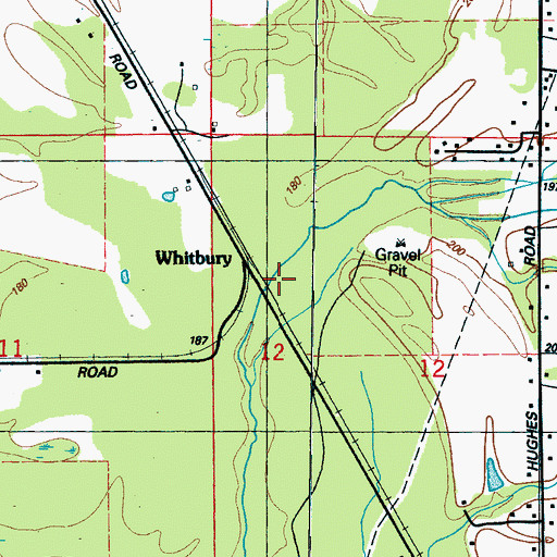 Topographic Map of Whitebury, MS