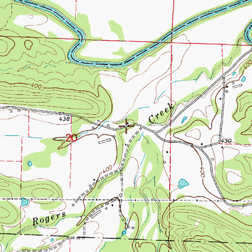 Topographic Map of Walnut Grove School (historical), AR