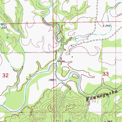 Topographic Map of Whites Creek, MS