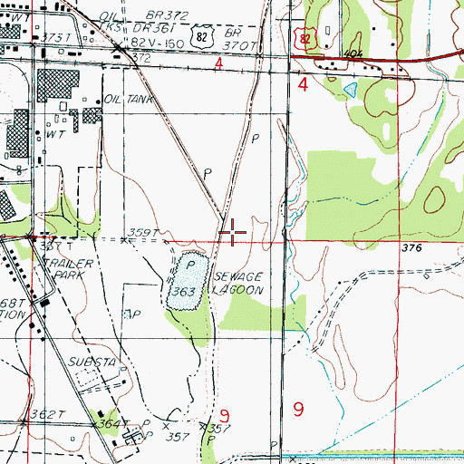 Topographic Map of Whites Creek, MS