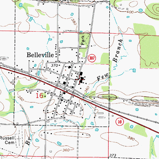 Topographic Map of Western Yell County Elementary School, AR
