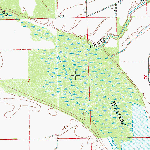 Topographic Map of Whiting Brake, MS