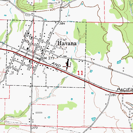 Topographic Map of Western Yell County High School, AR