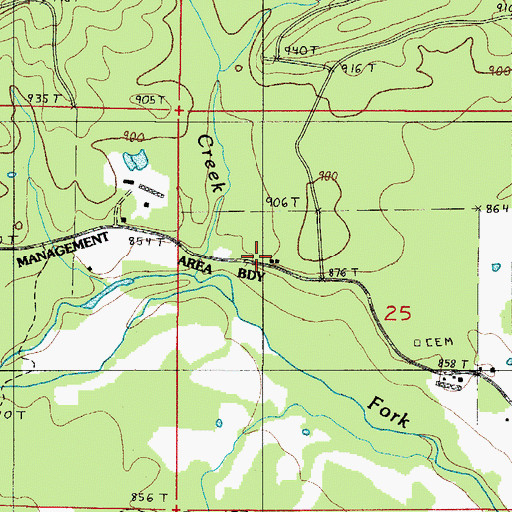 Topographic Map of White Church (historical), AR