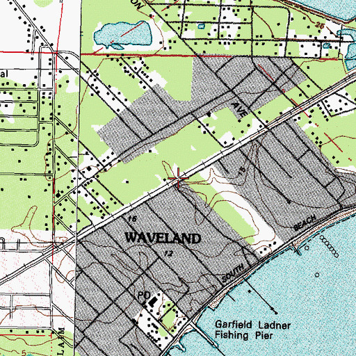 Topographic Map of Widow Morin Claim, MS