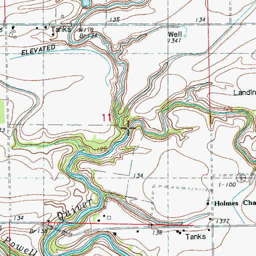Topographic Map of Wild Bill Bayou, MS