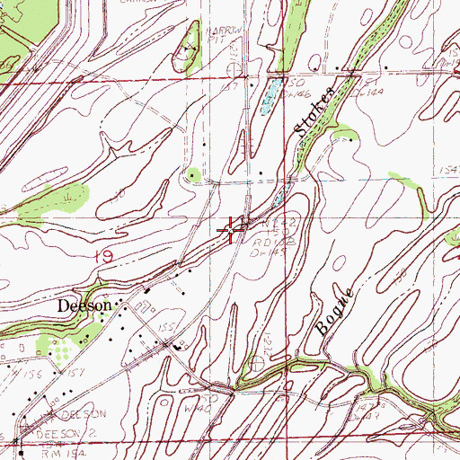 Topographic Map of Wildcat Slough, MS