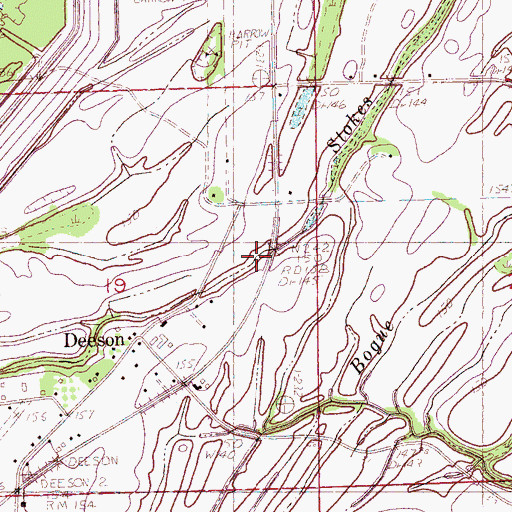 Topographic Map of Wildcat Slough, MS