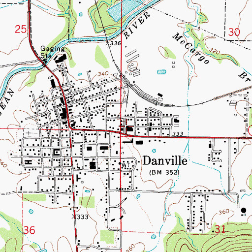 Topographic Map of Chambers Memorial Hospital, AR