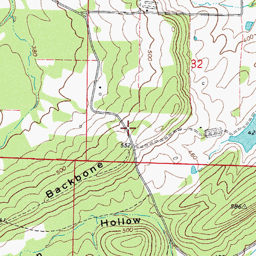 Topographic Map of Pleasant Home Church (historical), AR