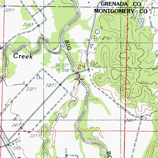 Topographic Map of Wilkins Creek, MS