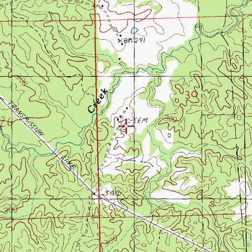 Topographic Map of Wilkinson Cemetery, MS