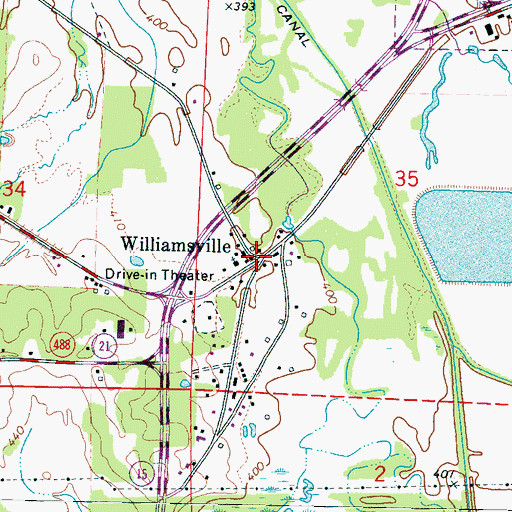 Topographic Map of Williamsville, MS