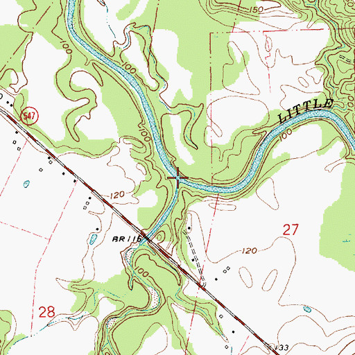 Topographic Map of Willis Creek, MS