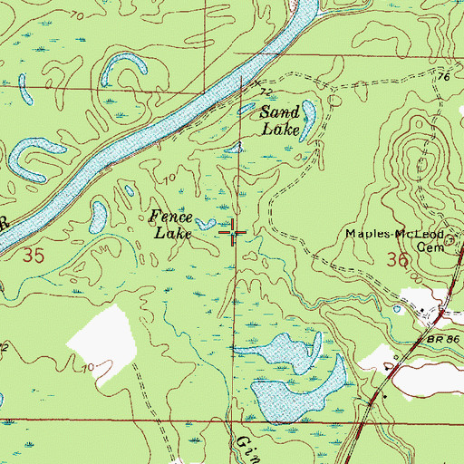 Topographic Map of Wilson Creek, MS