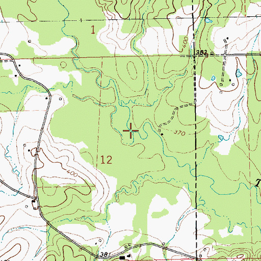 Topographic Map of Wilson Creek, MS