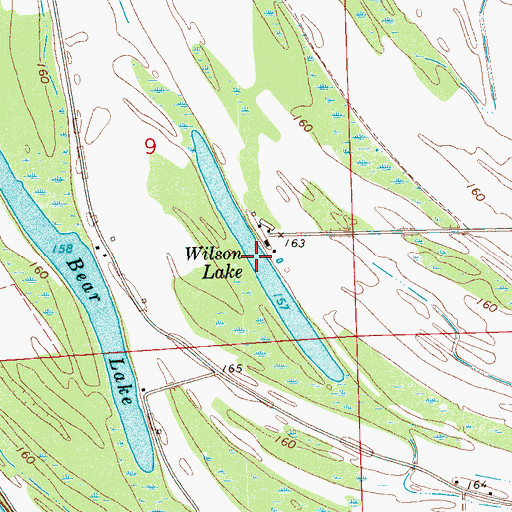 Topographic Map of Wilson Lake, MS