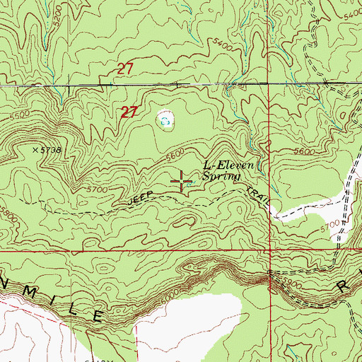 Topographic Map of L-Eleven Spring, AZ
