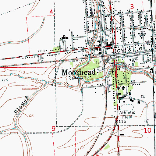 Topographic Map of Wixon Slough, MS