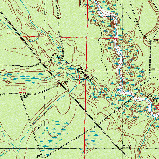 Topographic Map of Wolf Branch, MS
