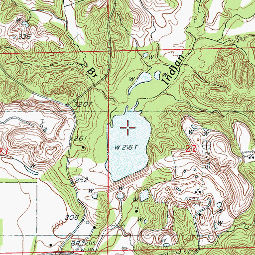 Topographic Map of Wolf Branch, MS