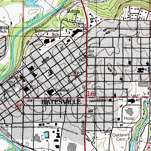 Topographic Map of Bethlehem Baptist Church, AR