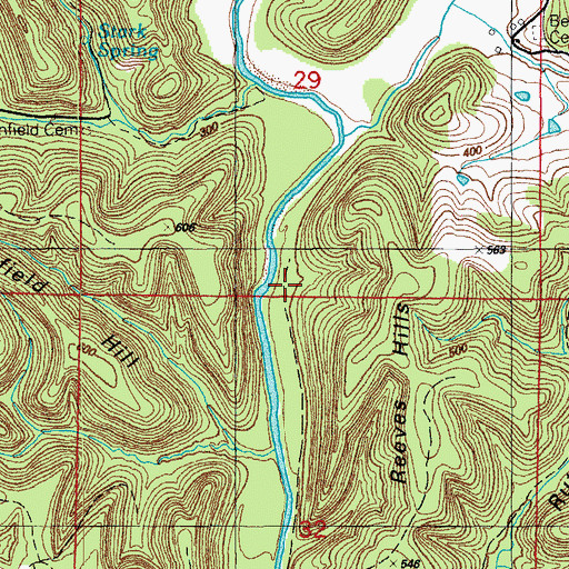Topographic Map of Blowing Cave (historical), AR