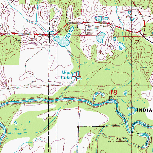 Topographic Map of Wye Lake, MS