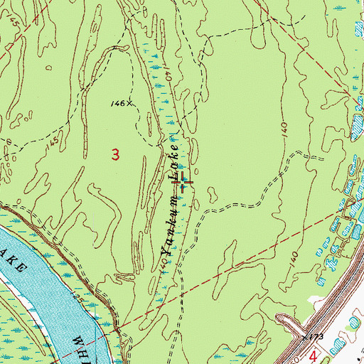 Topographic Map of Yankum Lake, MS