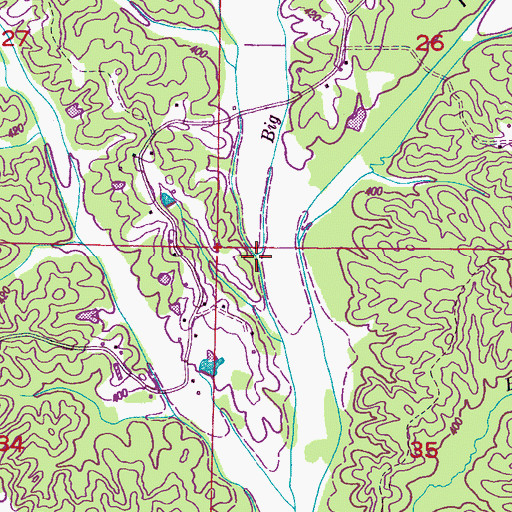Topographic Map of Yarber Branch, MS