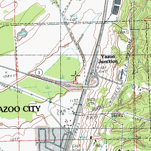 Topographic Map of Yazoo Junction, MS