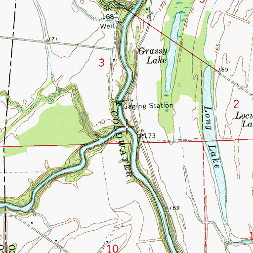 Topographic Map of Yazoo Pass, MS