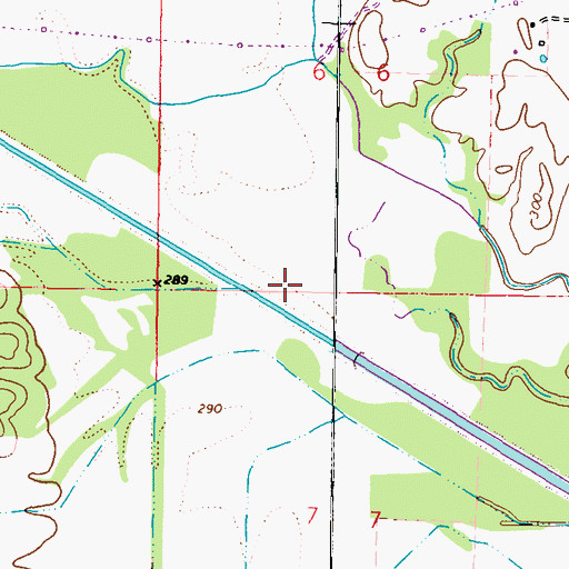 Topographic Map of Yeager Branch, MS