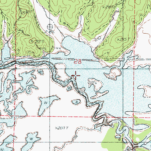 Topographic Map of Yeager Creek, MS
