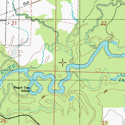 Topographic Map of Yellow Creek, MS