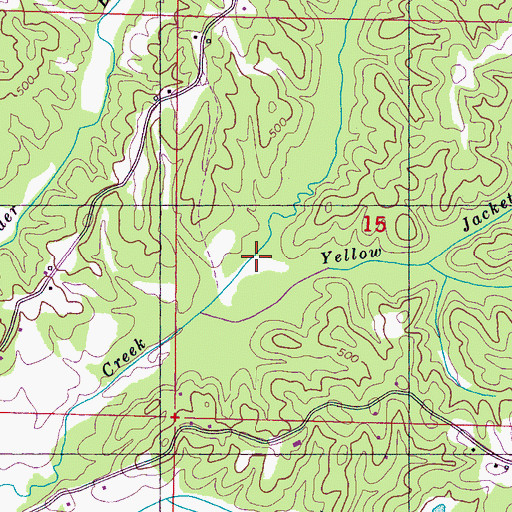 Topographic Map of Yellow Jacket Creek, MS
