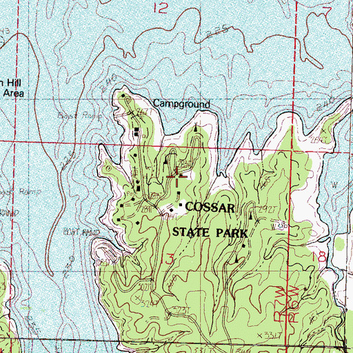 Topographic Map of Yocona Ridge, MS