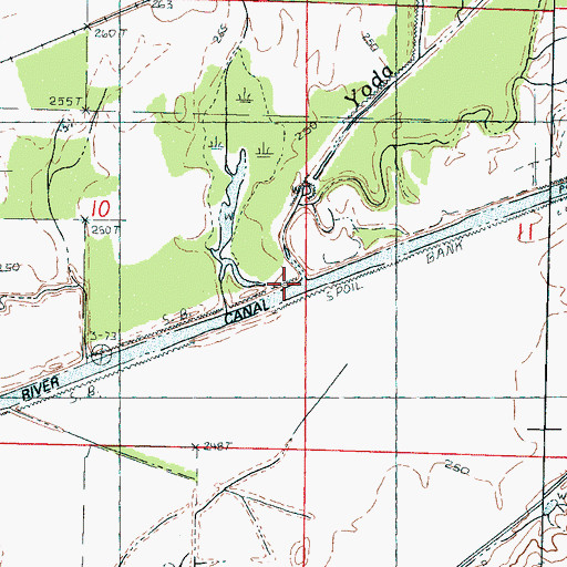 Topographic Map of Yoda Creek, MS