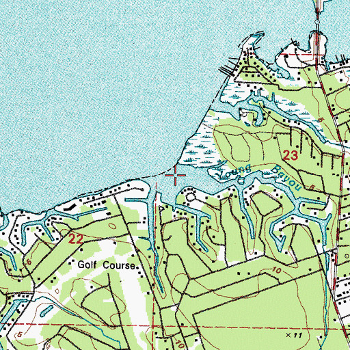 Topographic Map of Young Bayou, MS