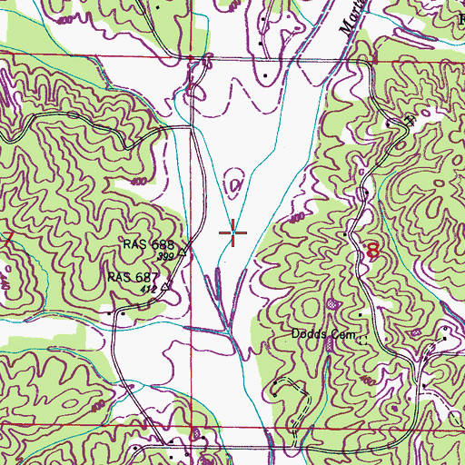 Topographic Map of Young Branch, MS