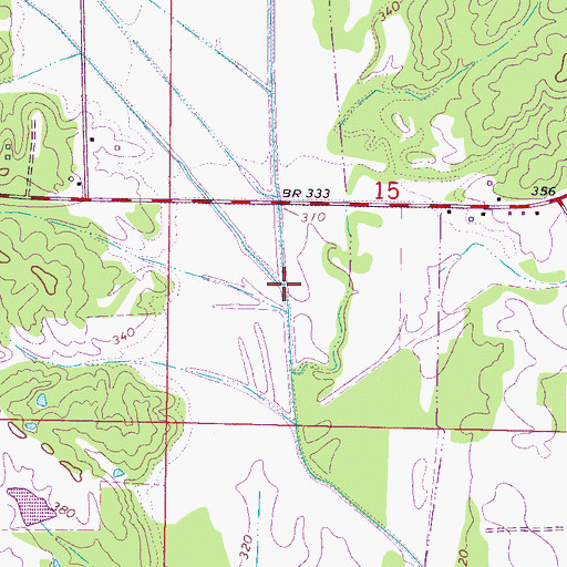 Topographic Map of Youngs Creek, MS